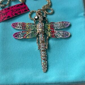 Betsey Johnson‎ Multicolor Dragonfly Pendant Necklace